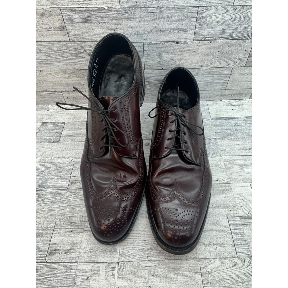 Florsheim Shoes Mens Size 12 B Wingtip Oxford Brogue Leather Dress 410291